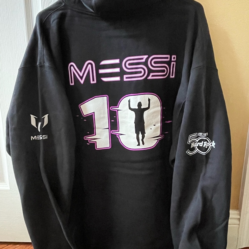 NWT Leo Messi Live Greatness 50th Anniversary Hard Rock Hoodie Size XXL